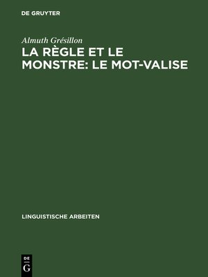 cover image of La règle et le monstre